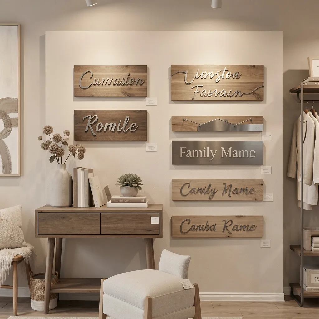 Minimal plaque with clean typography